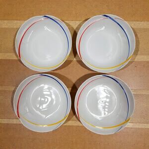 Studio Nova Cortina Primary Coupe Cereal Bowls Set of 4 Japan 7 3/4"